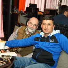 Alexey Sozinov with friend